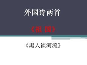 《祖国》《黑人谈河流》PPT课件