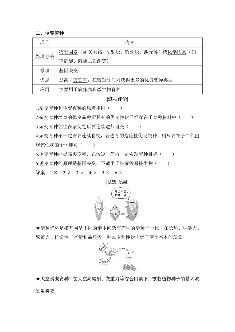2018-2019学年人教版必修2 第6章 从杂交育种到基因工程 学案第2页