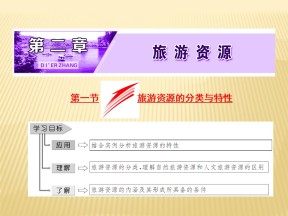 2018-2019学年 人教版选修3 ：第二章+第一节+旅游资源的分类与特性+课件（39张）