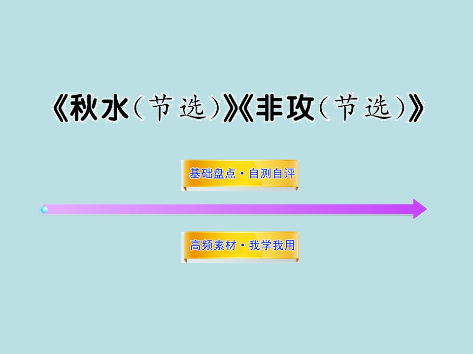 2017-2018学年苏教版必修三非攻（节选）、秋水（节选）  课件（25张）第1页