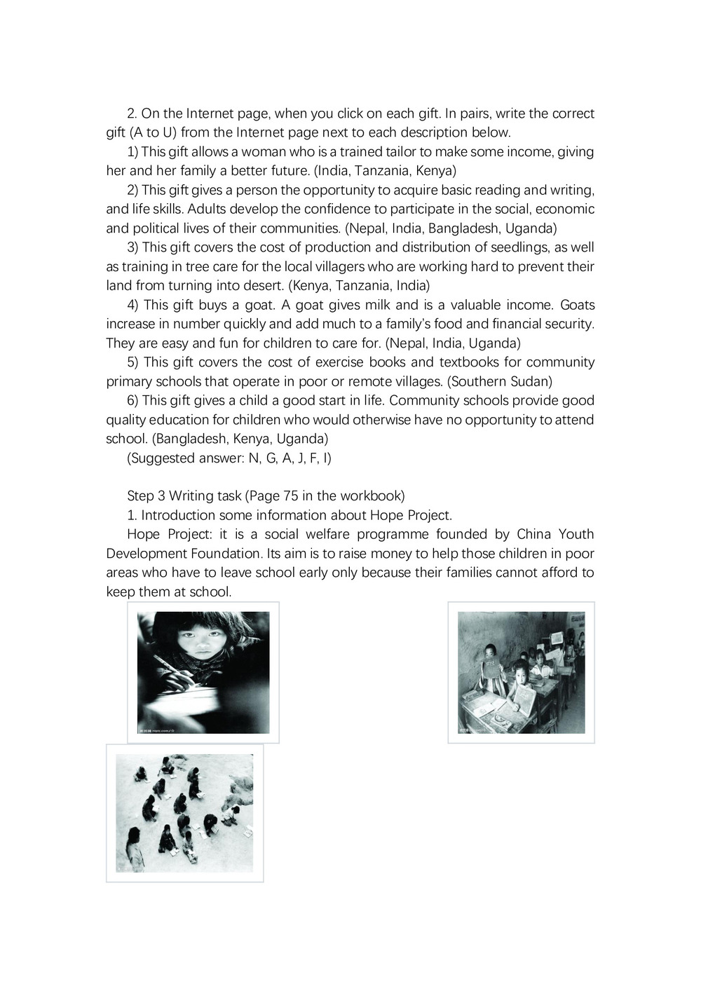 2019学年度人教版选修七Unit FourSharing Period 5 Reading, Speaking and Writing Task教案(4页word版)第2页
