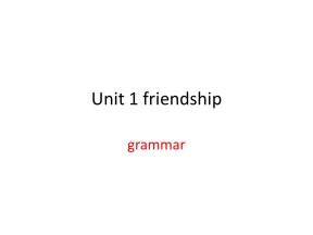 2018--2019学年人教版必修一unit 1 friendship grammar课件（24张）