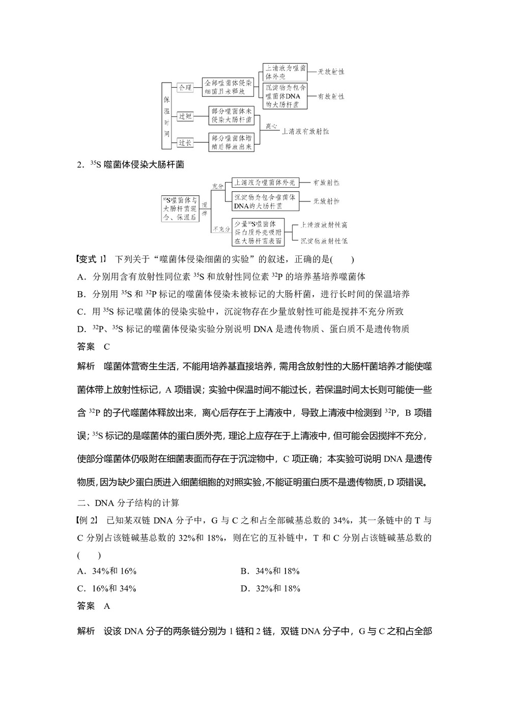 2018-2019学年人教版必修2 第3章 微专题五 基因本质的相关题型突破 学案第2页