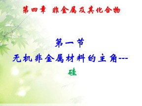 2018-2019学年人教版必修1 4.1无机非金属材料的主角 硅 课件(共61张)
