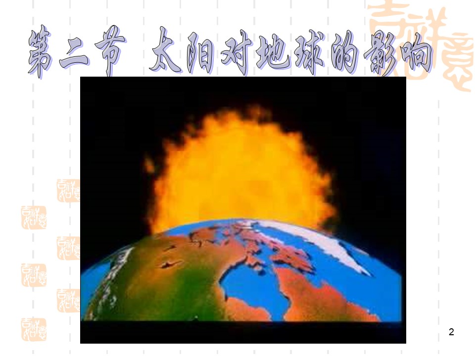 1.2太阳对地球的影响 课件（湘教版必修1）第2页