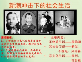 2018-2019学年岳麓版必修二 2.12 新潮冲击下的社会生活 课件（44张）
