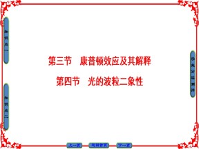 2016-2017学年粤教版选修3-5 2.3+4 康普顿效应及其解释 光的波粒二象性 课件（27张）