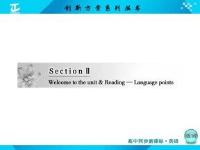 2019-2020学年译林版高中英语必修4创新课件：Unit 2   Section Ⅱ     Welcome to the unit &amp;