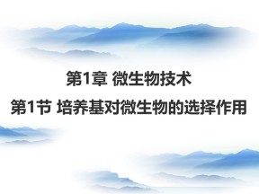 2018-2019学年北师大版选修1 1.1培养基对微生物的选择作用 课件（19张）