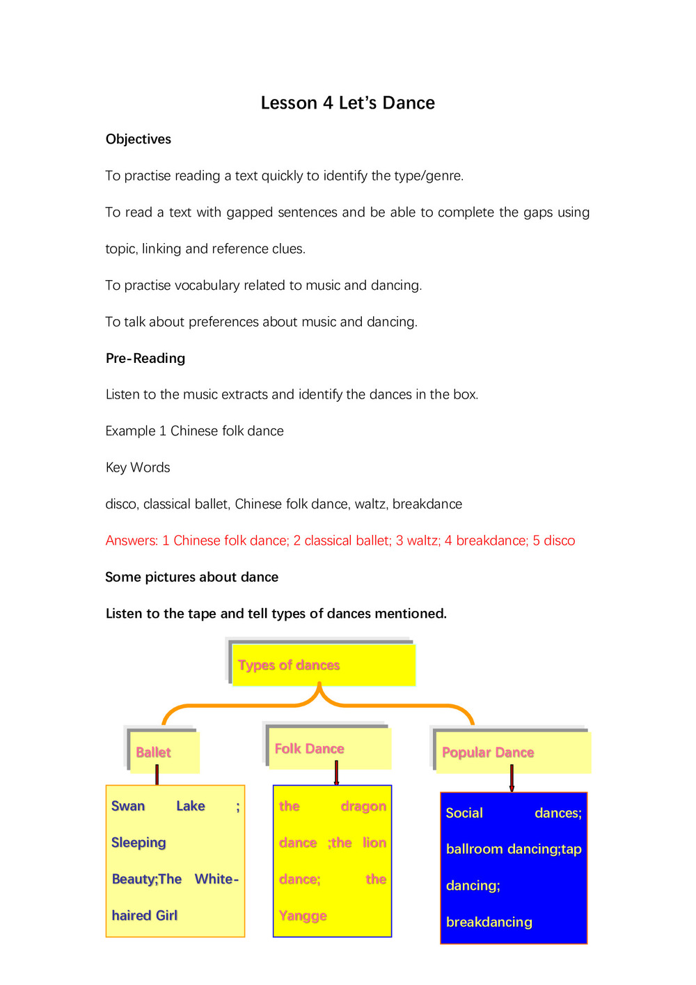 2018-2019学年北师大版高中英语必修2教案Unit5Lesson 4第1页