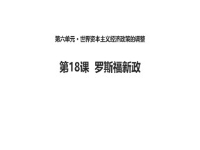2018-2019学年人教版必修2 第18课 罗斯福新政 课件（28张）