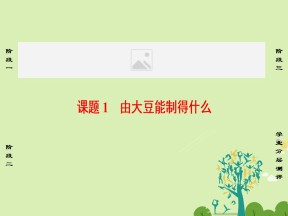2016-2017学年鲁科版选修2主题5生物资源农产品的化学加工课题1由大豆能制得什么课件（26张）