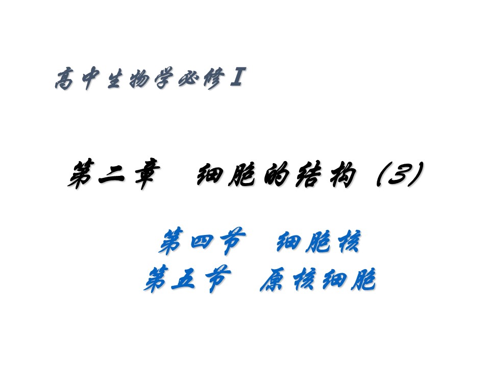 2.5细胞核原核细胞课件（浙科版必修1）第1页