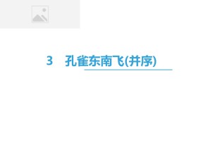 2018-2019学年高二语文鲁人版必修5课件：第2单元 爱的生命乐章 3 孔雀东南飞并序 课件(共129页)