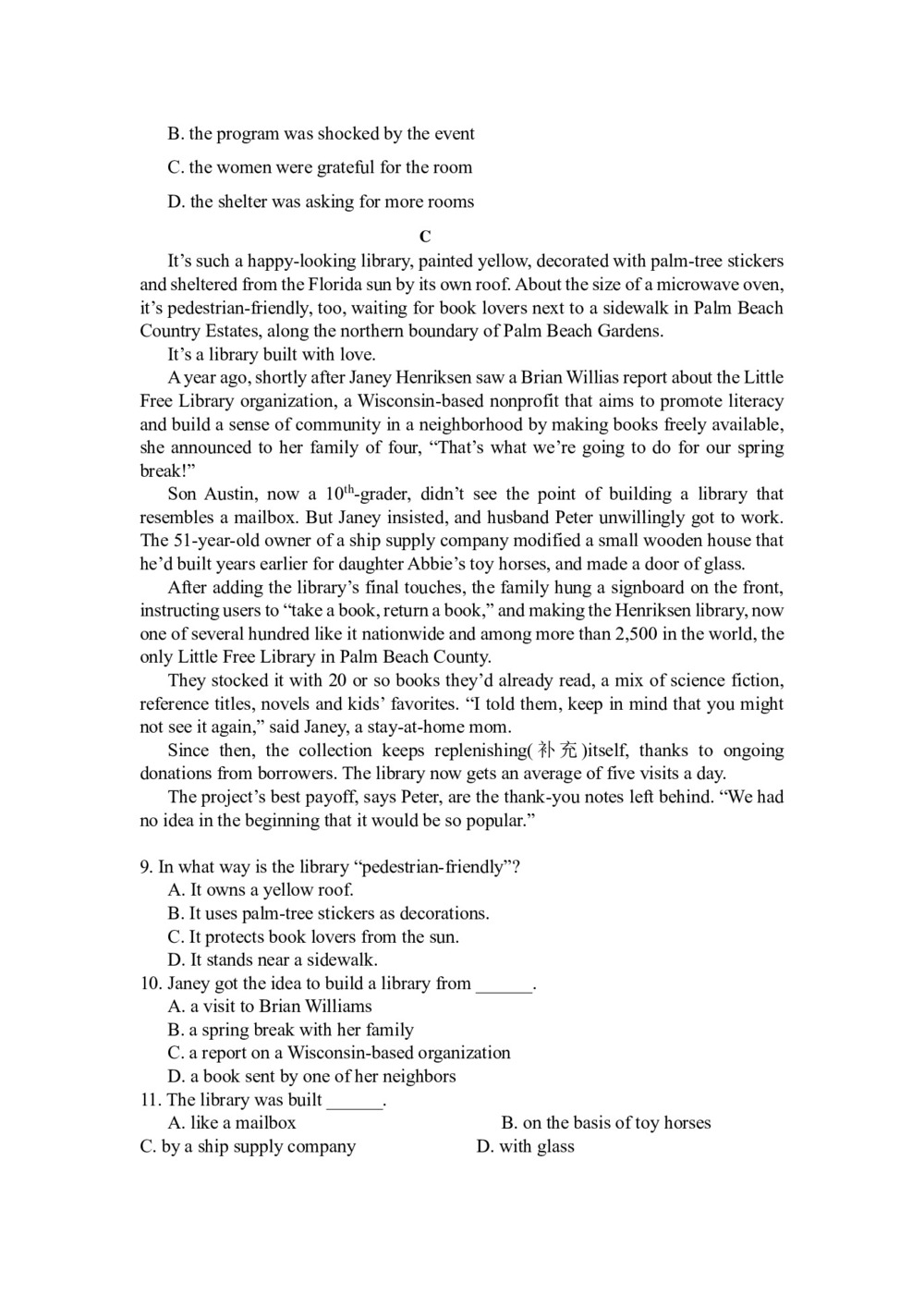 2018--2019学年人教版选修七Unit 1 Living well using language课时作业(2)第3页