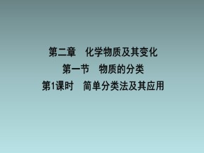 2018-2019学年人教版必修1 第2章第1节 物质的分类（第1课时） 课件（24张）