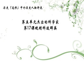 2018-2019学年岳麓版选修四 5.17 晚明科技精英 课件（25张）