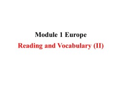 【素养提升】2018-2019学年外研版高一英语必修3教学课件：Module 1 Reading and Vocabulary（II）