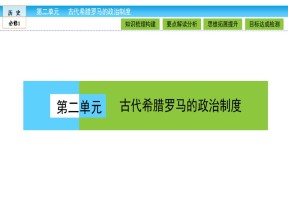 2018-2019学年人教版必修一 第二单元 古代希腊民主政治 课件（15张）
