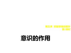 2018——2019学年高二政治人教版必修4  5.2意识的作用 课件15（20张）