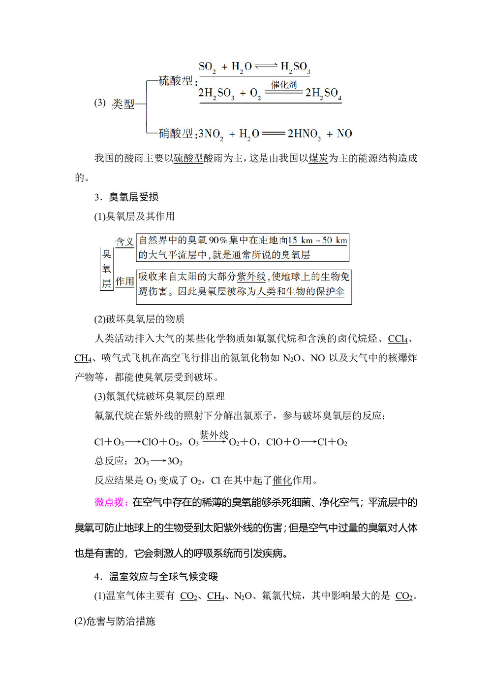 2018-2019学年人教版选修1 第4章 第1节 改善大气质量 学案第2页