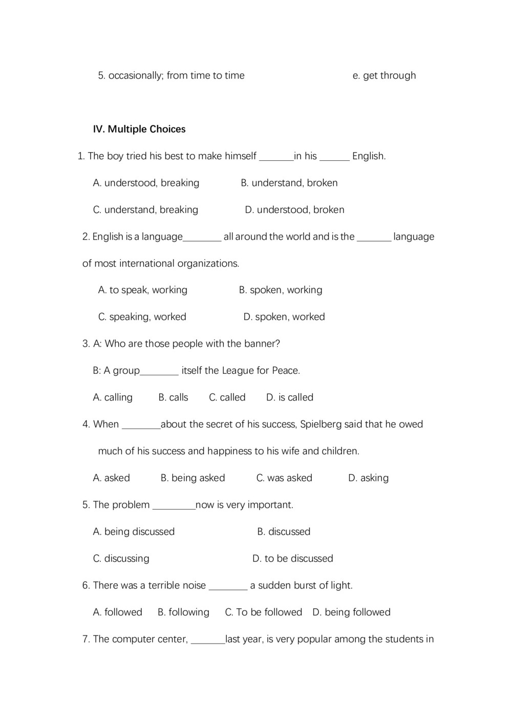 2019学年度人教版选修八Unit 3 Period2Languagepoints学案 (5页word版)第3页