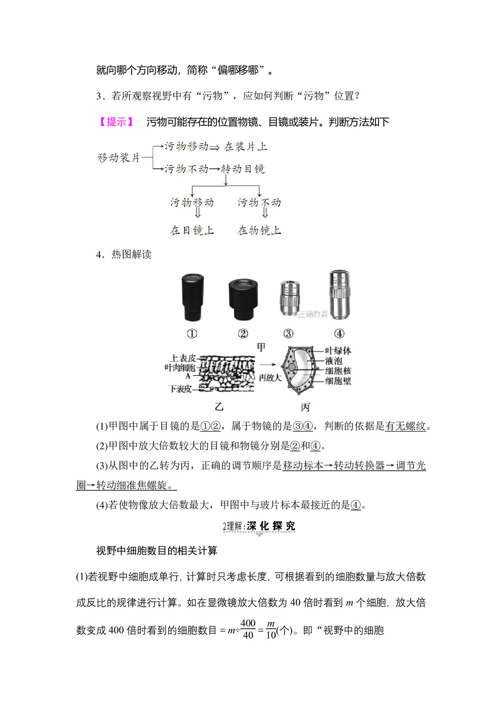2017-2018学年苏教版必修一 生命活动的基本单位-细胞(第2课时) 学案第2页