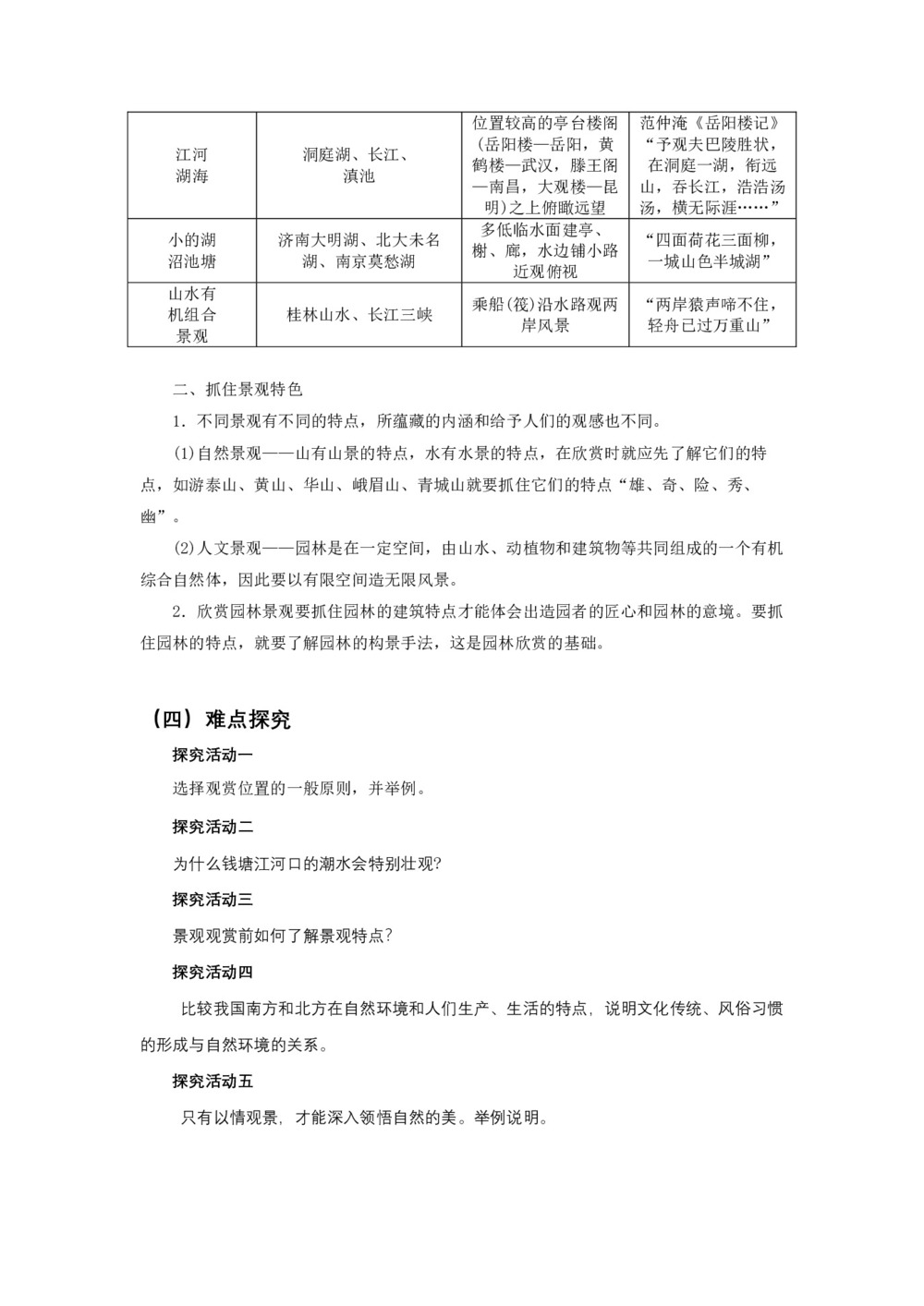 2018-2019学年 人教版选修三:3.2旅游景观的欣赏方法+学案+Word版含解析第3页
