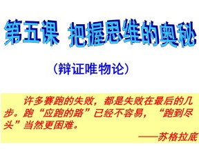 2018-2019学年人教A版必修四第五课 把握思维的奥妙复习 课件（25张）