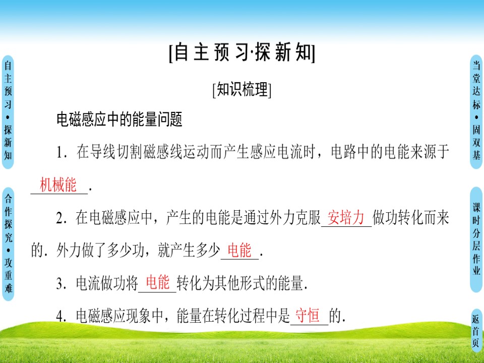 2018-2019学年教科版选修3-2 第1章 5.电磁感应中的能量转化与守恒 课件（46张）第3页