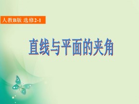 2018-2019学年人教B版选修2-1 3.2.3 直线与平面的夹角 课件（31张）
