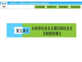 2018-2019学年人教版必修一 第五单元 马克思主义的诞生 课件（17张）