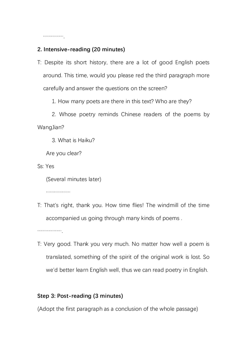 2019-2020学年度人教版选修六Unit2 Poems Period2Language points教案(4页word版)第3页