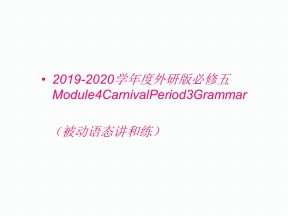 2019-2020学年度外研版必修五Module4CarnivalPeriod3Grammar课件（13张）