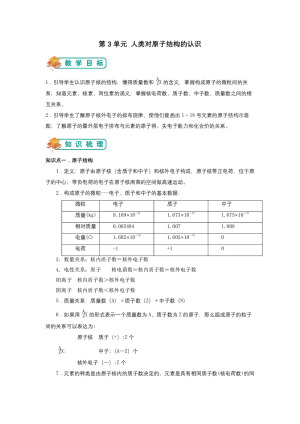 2018-2019学年苏教版必修1 专题1第3单元 人类对原子结构的认识 学案(4)