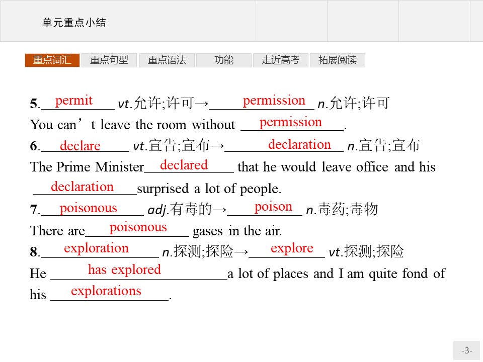 2019-2020学年北师大版高中英语必修5课件：单元重点小结13第3页