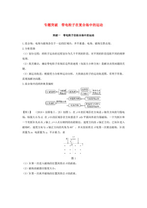 2019-2020学年鲁科版选修3-1   带电粒子在复合场中的运动  学案