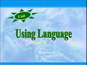 2019-2020学年人教版（浙江专用）必修1课件：Unit 2 English Around the World P4 Using language(1)