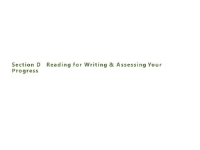 2019-2020学年人教版高一英语必修1亮点课件：UNIT 4　Section D　Reading for Writing & Assessing Your Progr