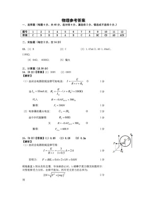 《302edu发布》湖南省衡阳市第八中学2019-2020学年高二上学期第二次月考试题 物理 Word版含答案