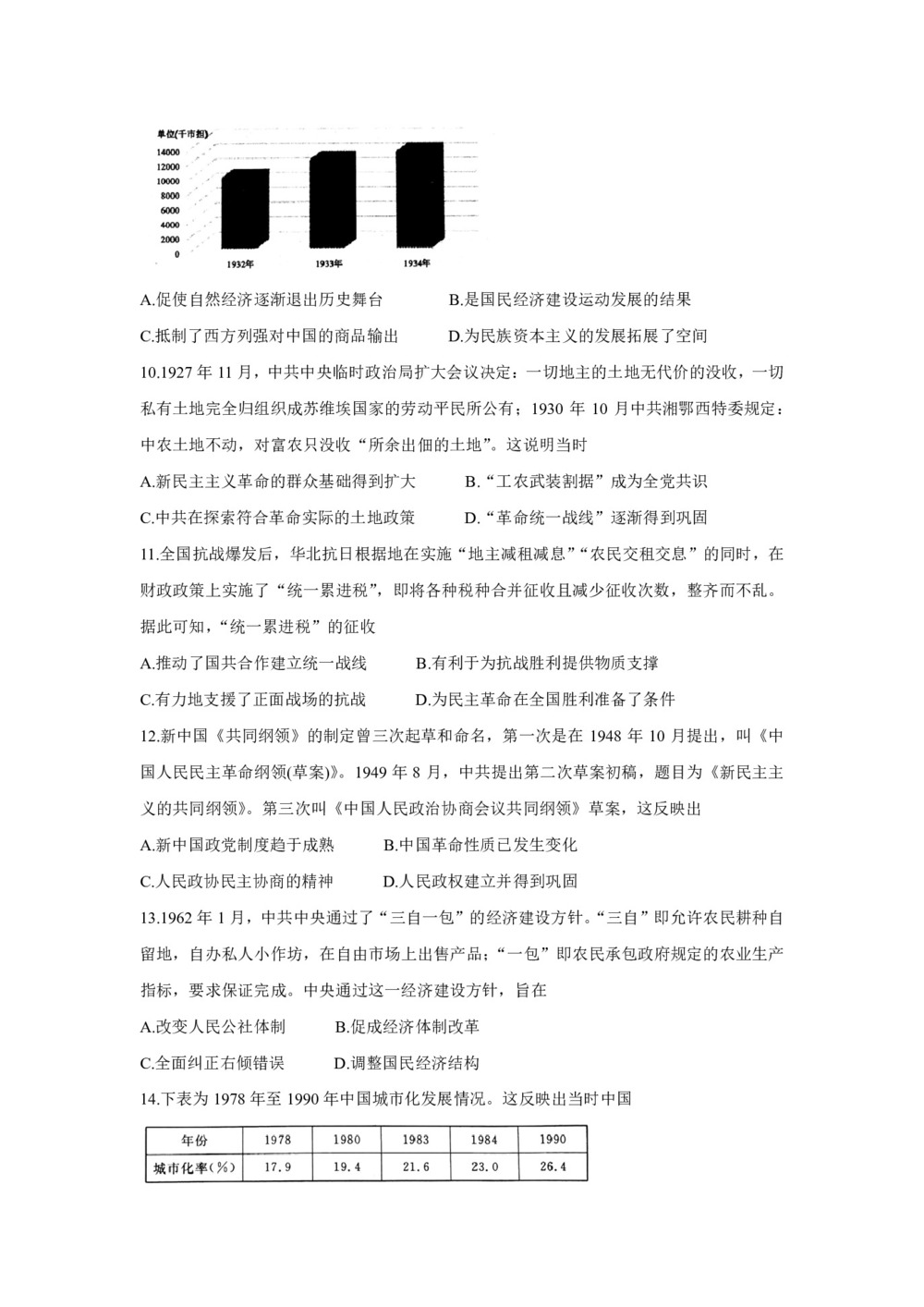 《302edu发布》安徽省皖江联盟2020届高三上学期12月联考试题 历史 Word版含答案第3页