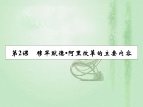 2019-2020学年人教版选修1 第6单元 第2课穆罕默德阿里改革的主要内容 课件（21张）