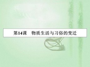 2019-2020学年人教版必修2 第14课　物质生活与习俗的变迁 课件（28张）