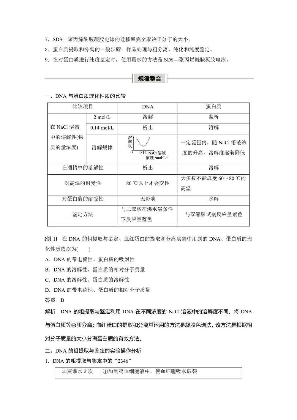 2019-2020学年 人教版 选修1    1DNA和蛋白质技术 教案第2页