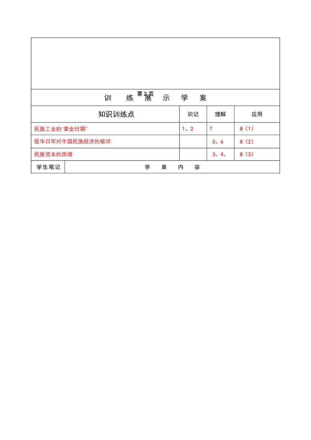 2019-2020学年岳麓版必修2：第11课 民国时期民族工业的曲折发展 学案第3页