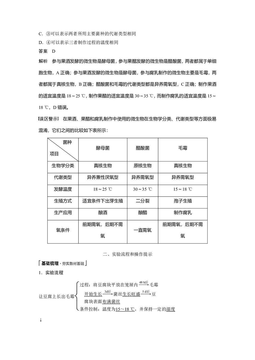 2019-2020学年 人教版 选修1 腐乳的制作 教案第3页
