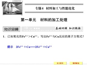 2019-2020学年苏教版选修2 专题四第一单元 材料的加工处理 课件（31张）