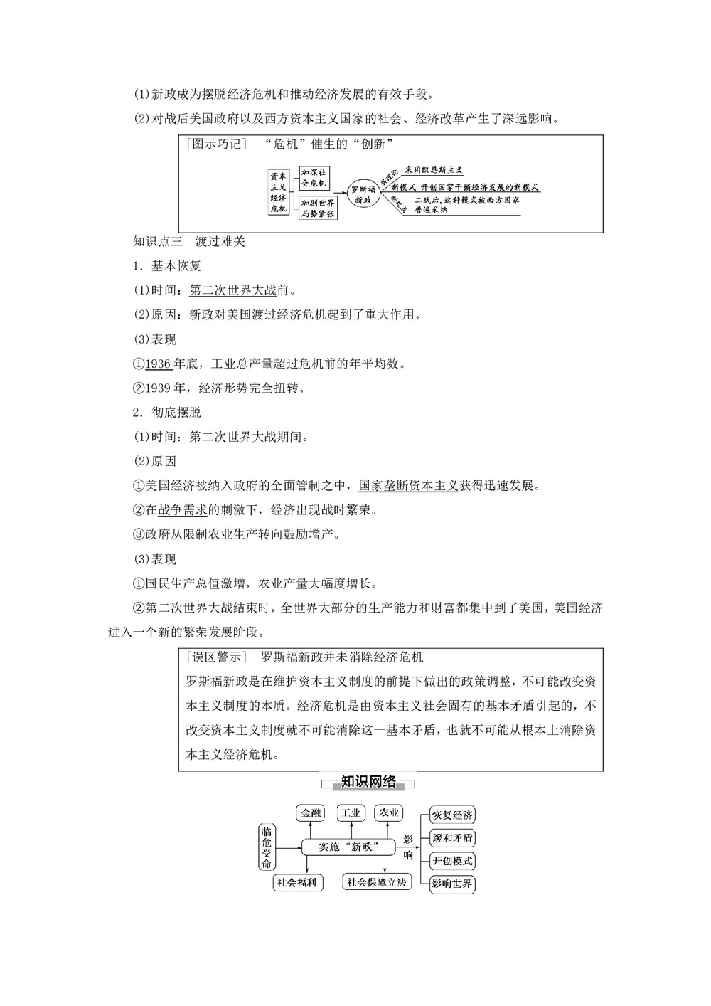 2019-2020学年人民版高中历史必修2专题6罗斯福新政与当代资本主义2罗斯福新政 学案第2页