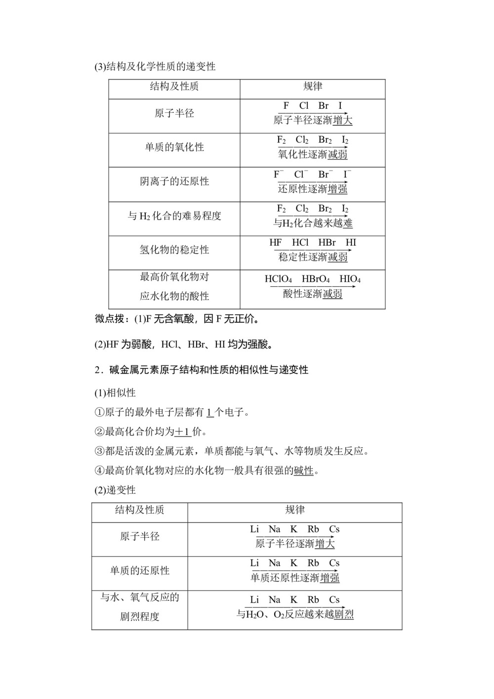 2019-2020学年鲁科版必修2第1章 第3节第2课时预测同主族元素的性质学案第2页