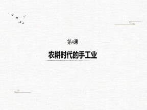 2019-2020学年岳麓版必修二：第4课 农耕时代的手工业【课件】（40张）